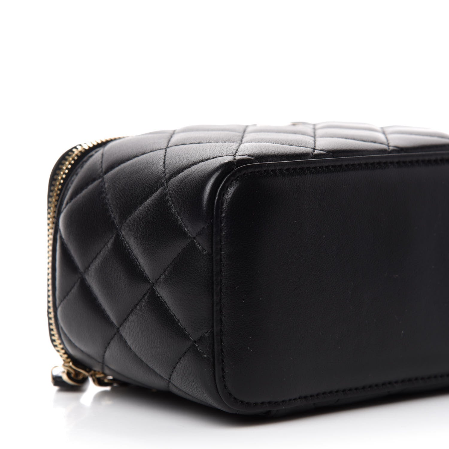 Chanel Lambskin Quilted Small Vanity Case With Chain Black 6 of 11