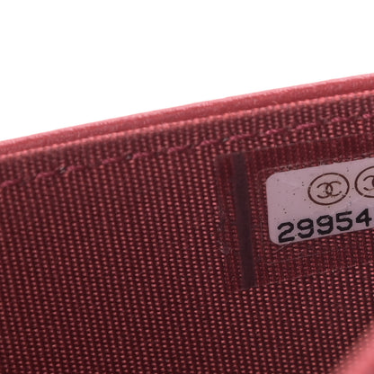 Chanel Caviar Quilted Boy Wallet On Chain WOC Red 9 of 9