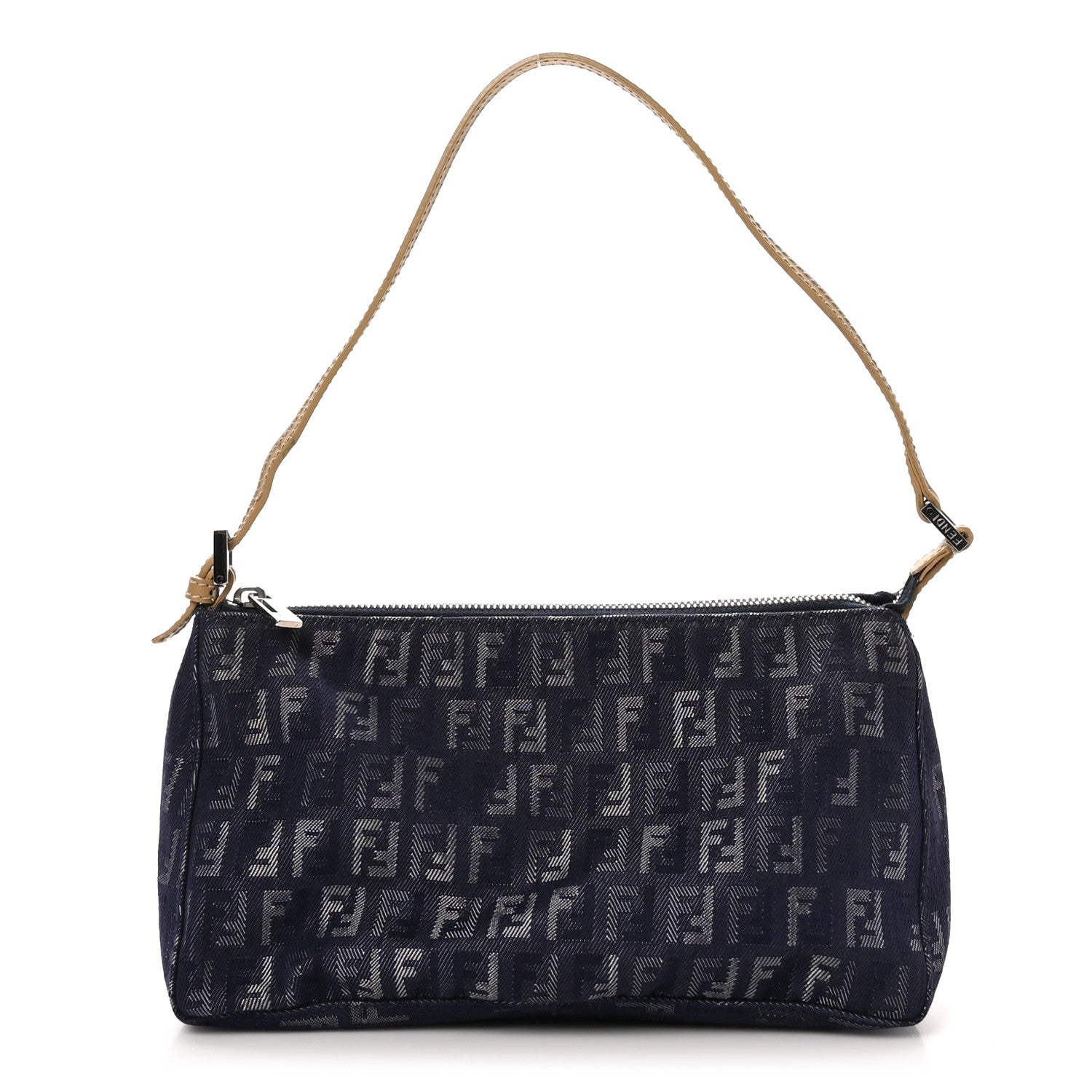 Fendi Denim Zucchino Vitello Pochette Blue 1 of 9