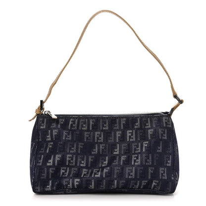 Fendi Denim Zucchino Vitello Pochette Blue 1 of 9