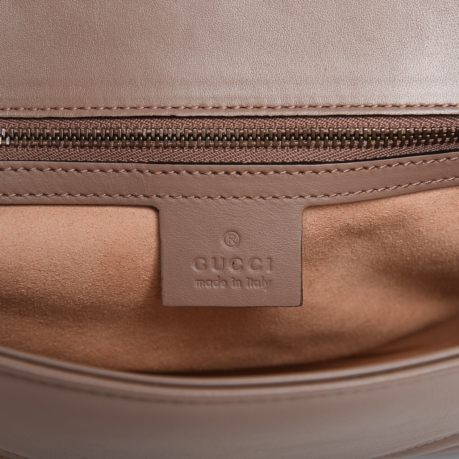 Gucci Calfskin Matelasse Small GG Marmont Shoulder Bag Porcelain Rose 6 of 7