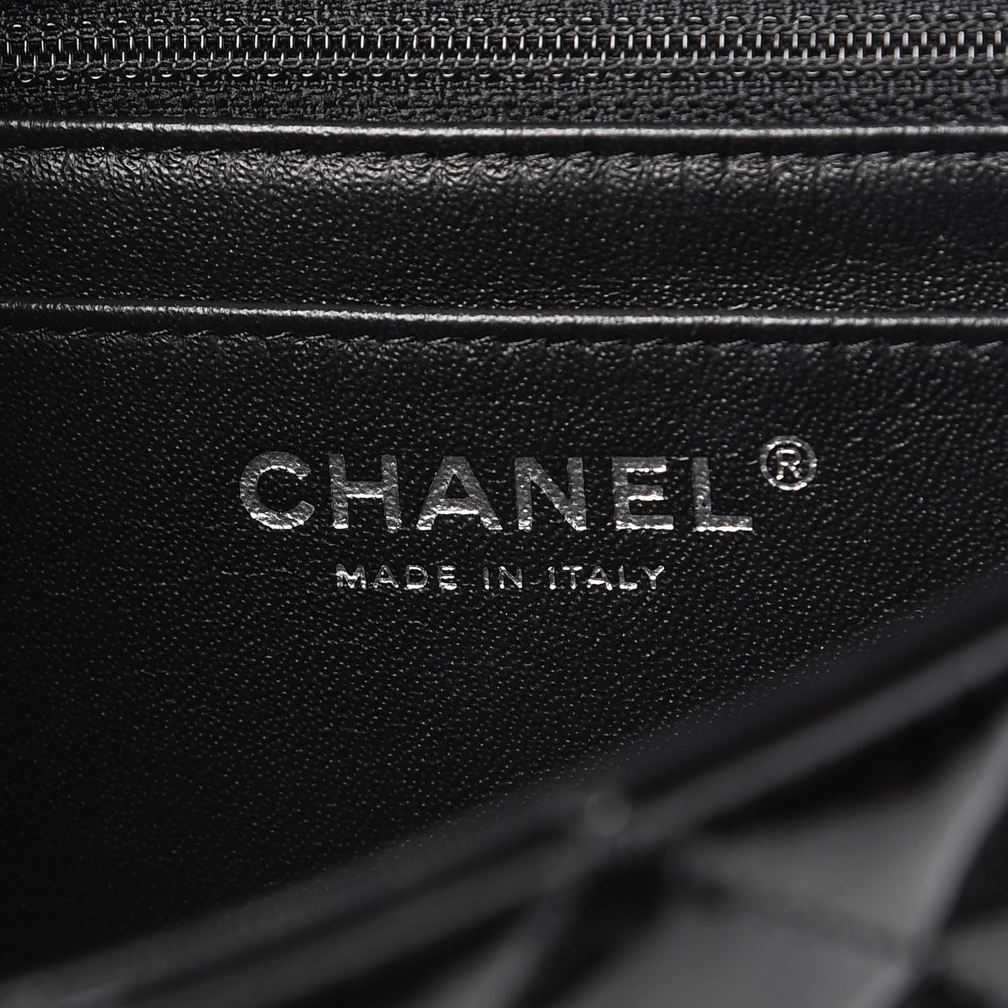 Patent Calfskin Quilted Mini Rectangular Flap Black