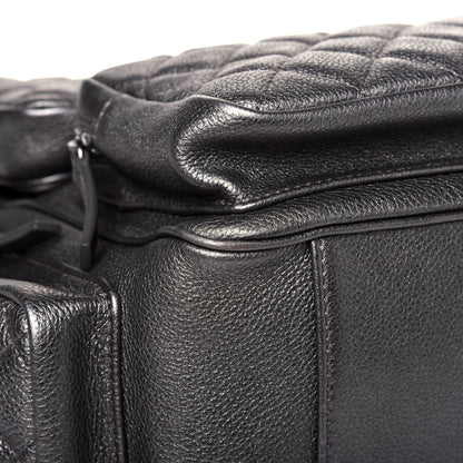Chanel Metallic Grained Calfskin Quilted Large Casual Rock Backpack Charcoal 10 of 14