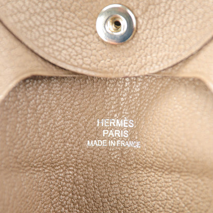 Hermes Chevre Mysore Bastia Coin Purse Etoupe 6 of 7