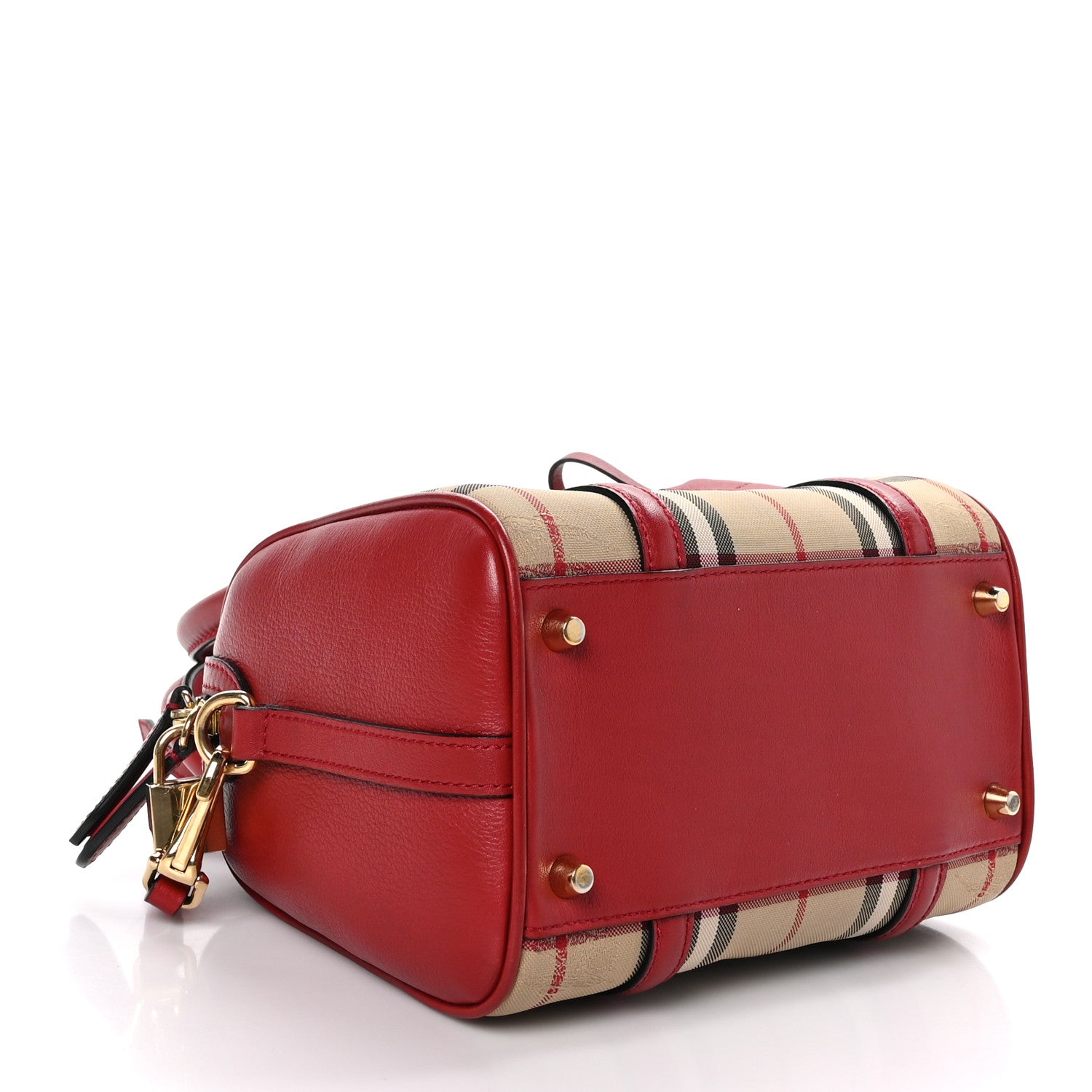 Burberry Horseferry Check Small Alchester Bowling Bag Red 4 of 12