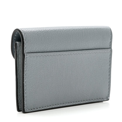 Christian Dior Grained Calfskin Saddle Card Holder Sky Blue 3 of 7