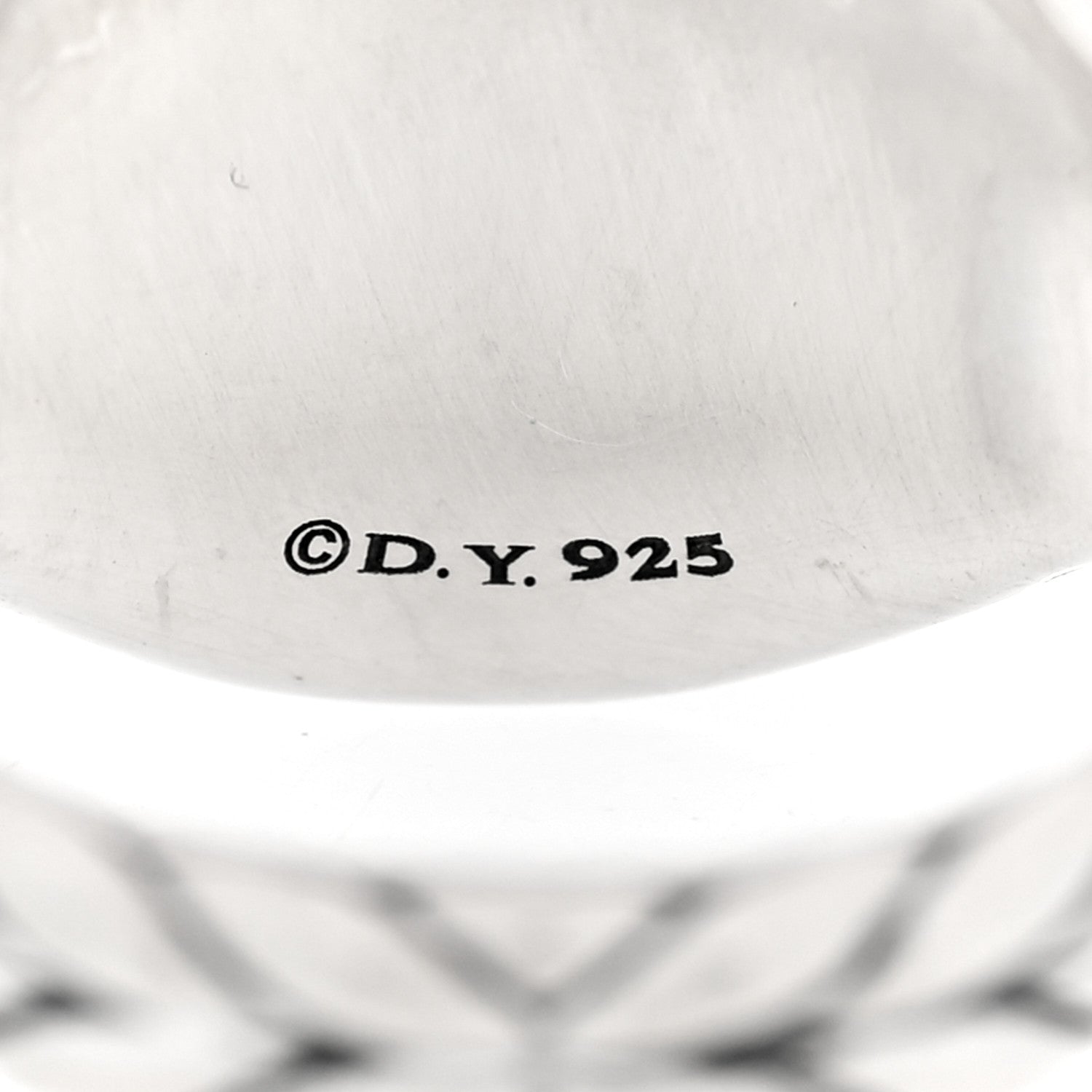 David Yurman Sterling Silver Diamond 14mm Initial R Pinky Ring  46 3.75 4 of 4