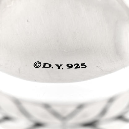David Yurman Sterling Silver Diamond 14mm Initial R Pinky Ring  46 3.75 4 of 4