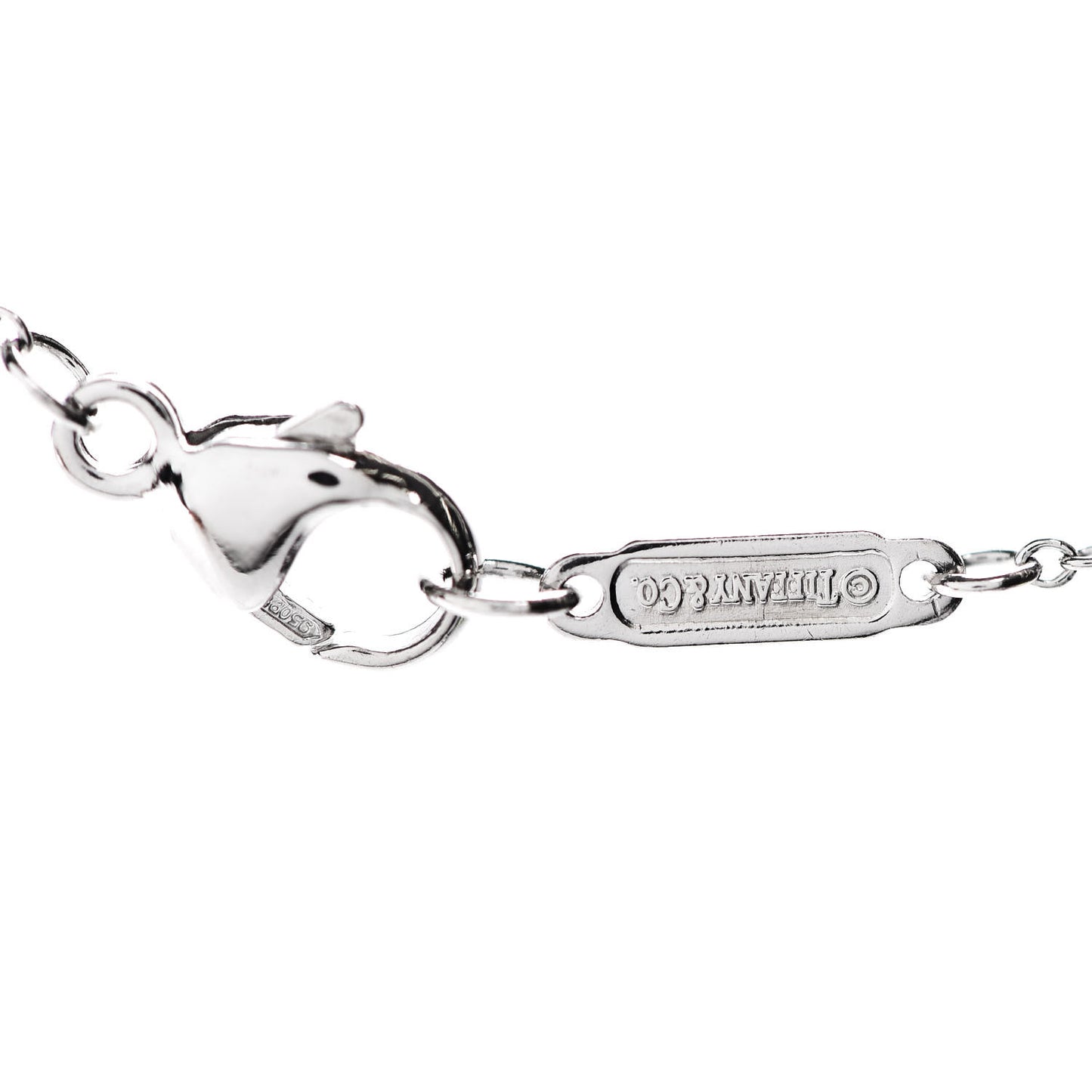 Platinum Diamond Jazz Graduated Drop Pendant Necklace