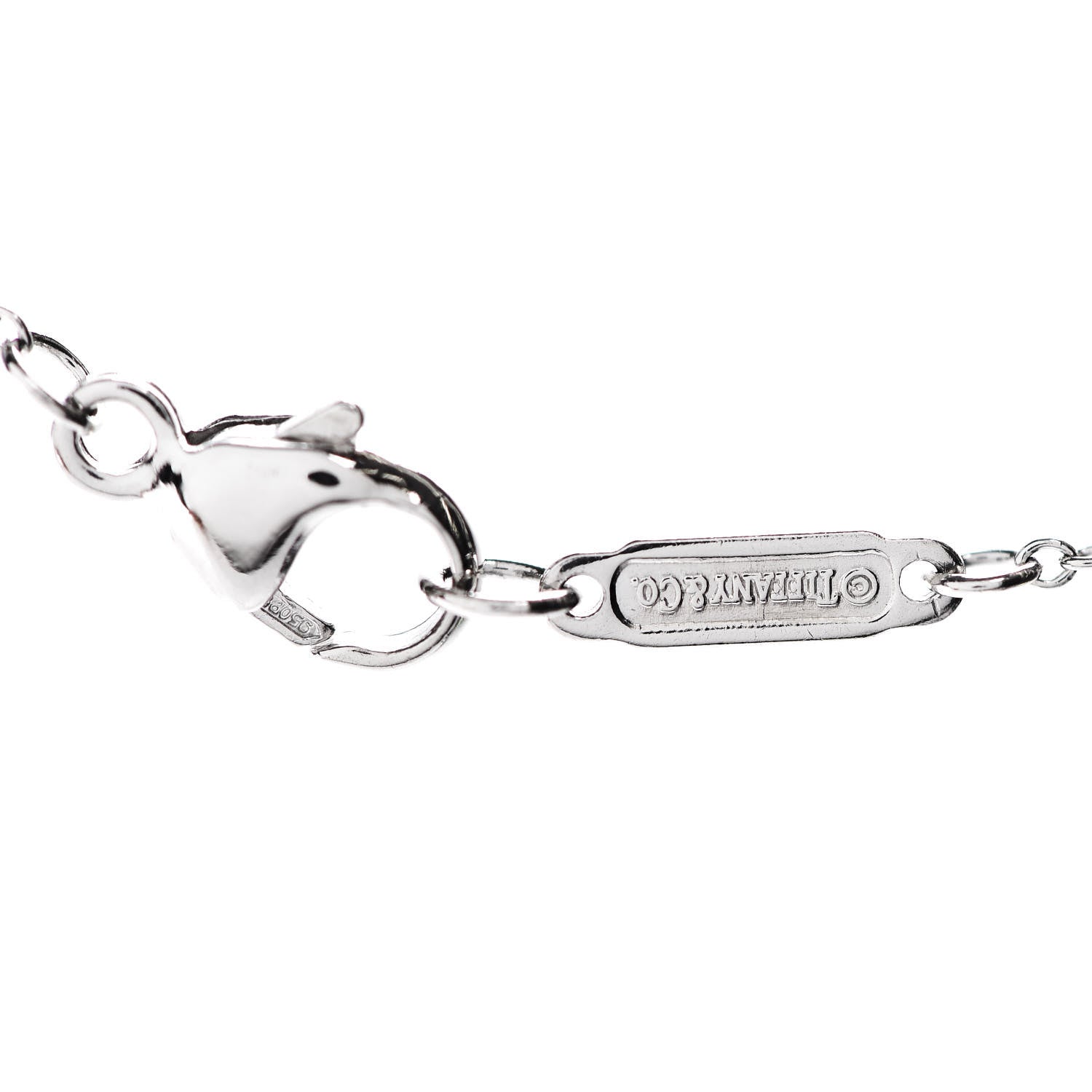Tiffany Platinum Diamond Jazz Graduated Drop Pendant Necklace 6 of 8