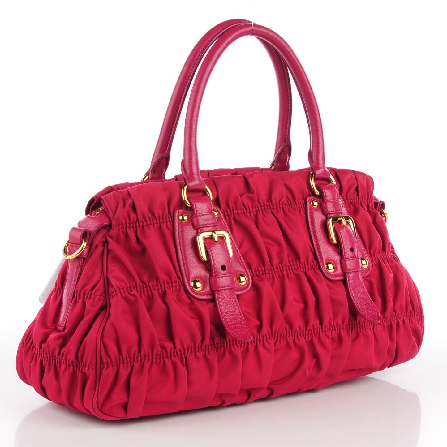 Tessuto Nylon Gaufre Shopping Satchel Ibisco