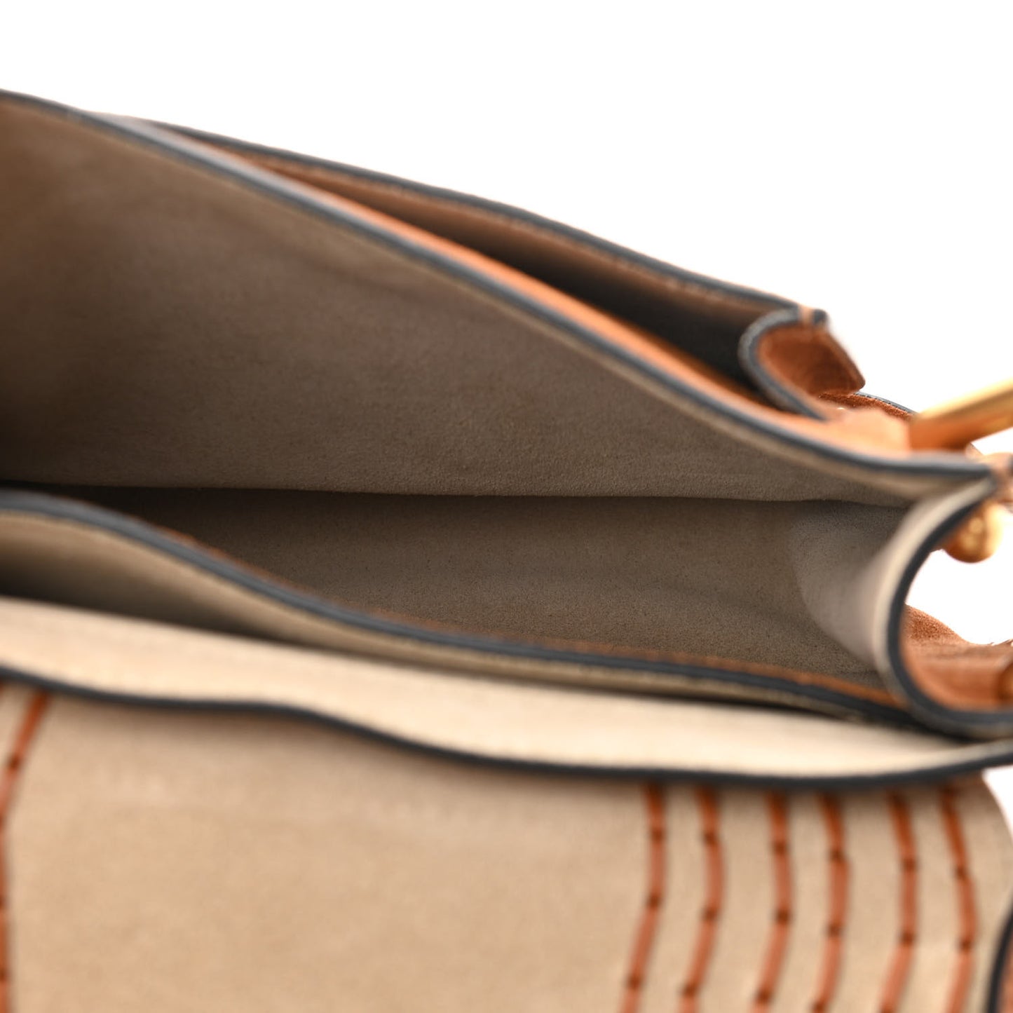 Suede Calfskin Braided Small Hudson Shoulder Bag Caramel