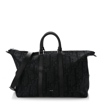Christian Dior Maxi Oblique Jacquard Weekender 45 Black 1 of 8