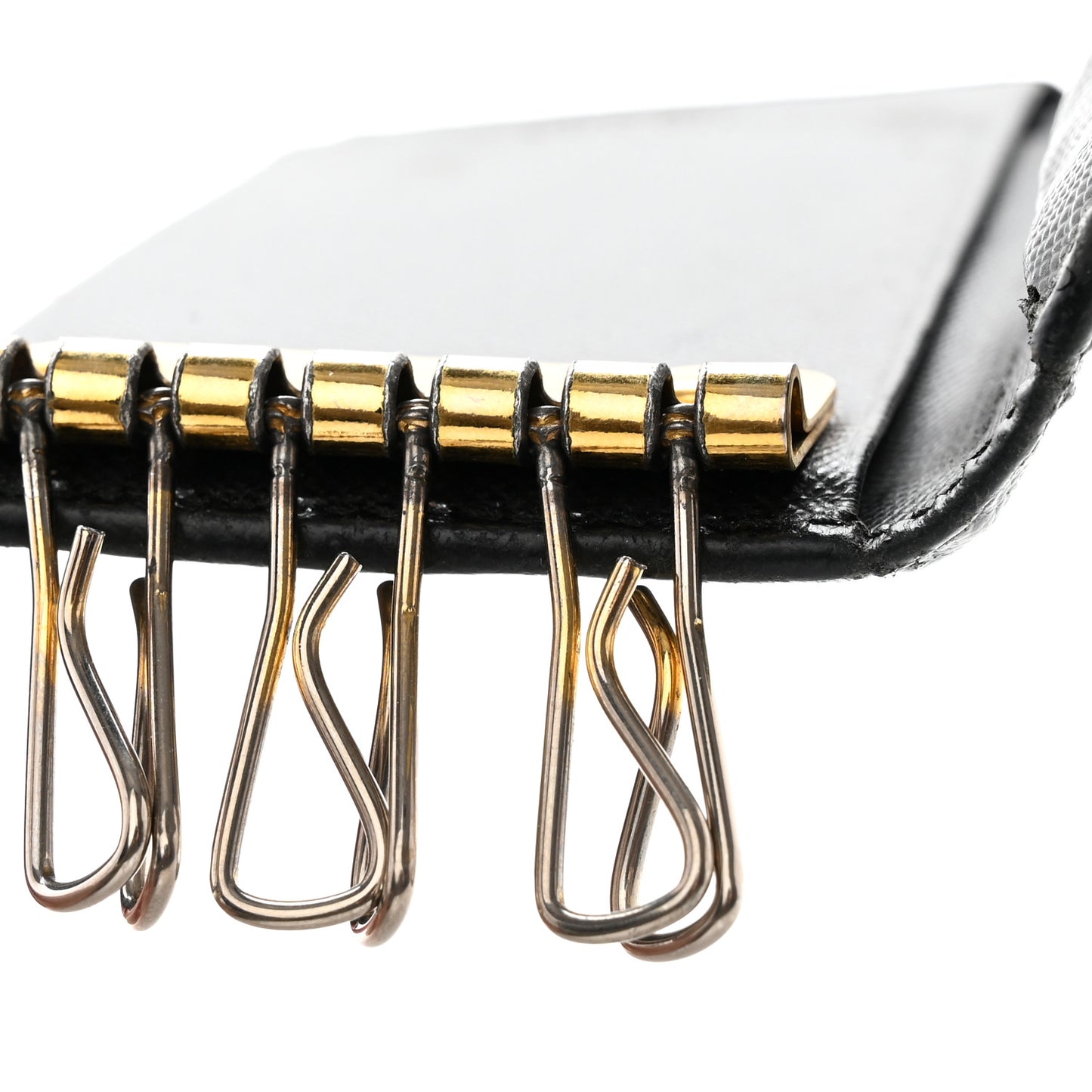 Saffiano Metal 6 Key Holder Black