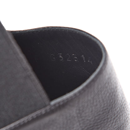 Chanel Calfskin Fabric Camellia Moccasin Flats 39 Black 8 of 9