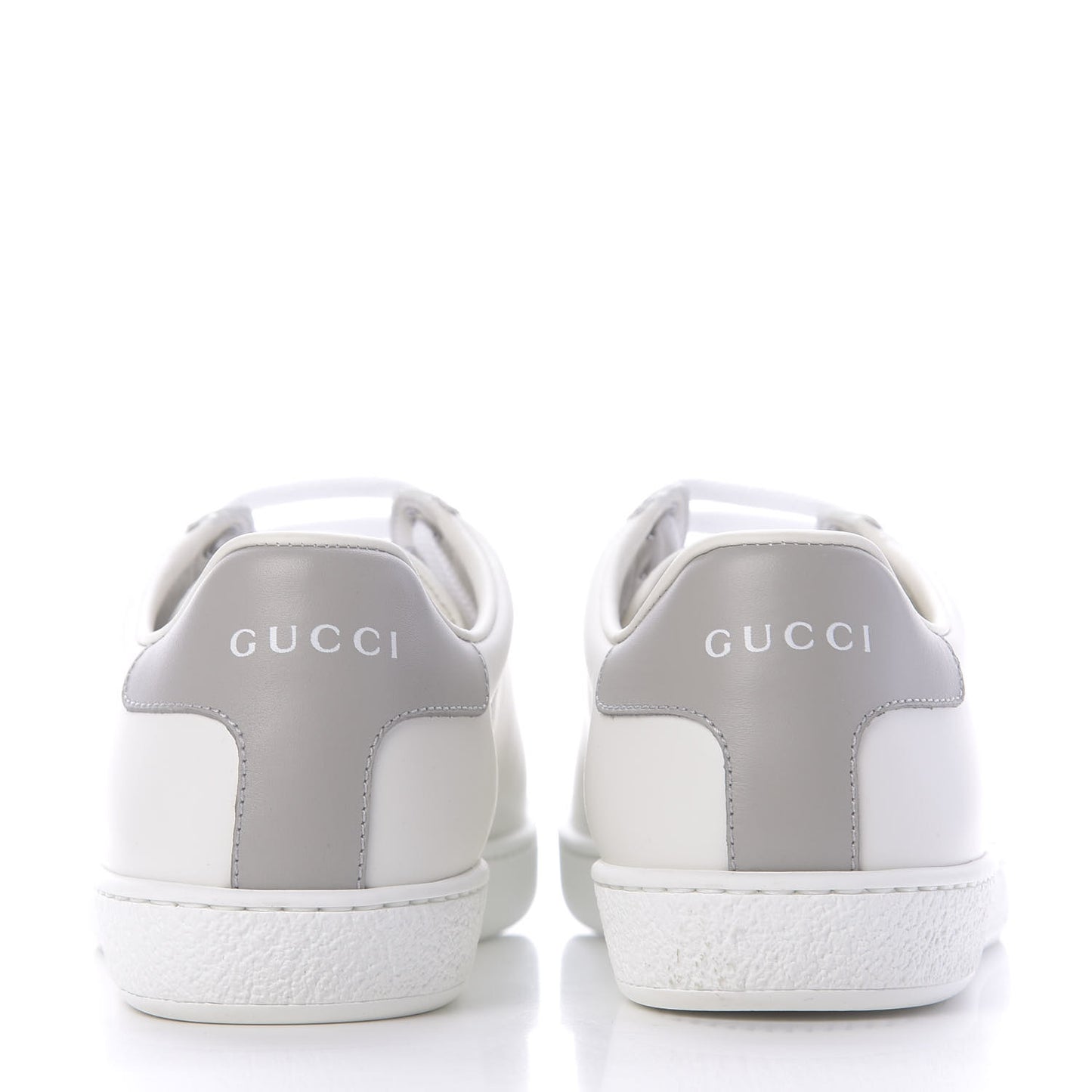 Calfskin Interlocking G Perforated Womens Ace Sneakers 37 White Grey Sky