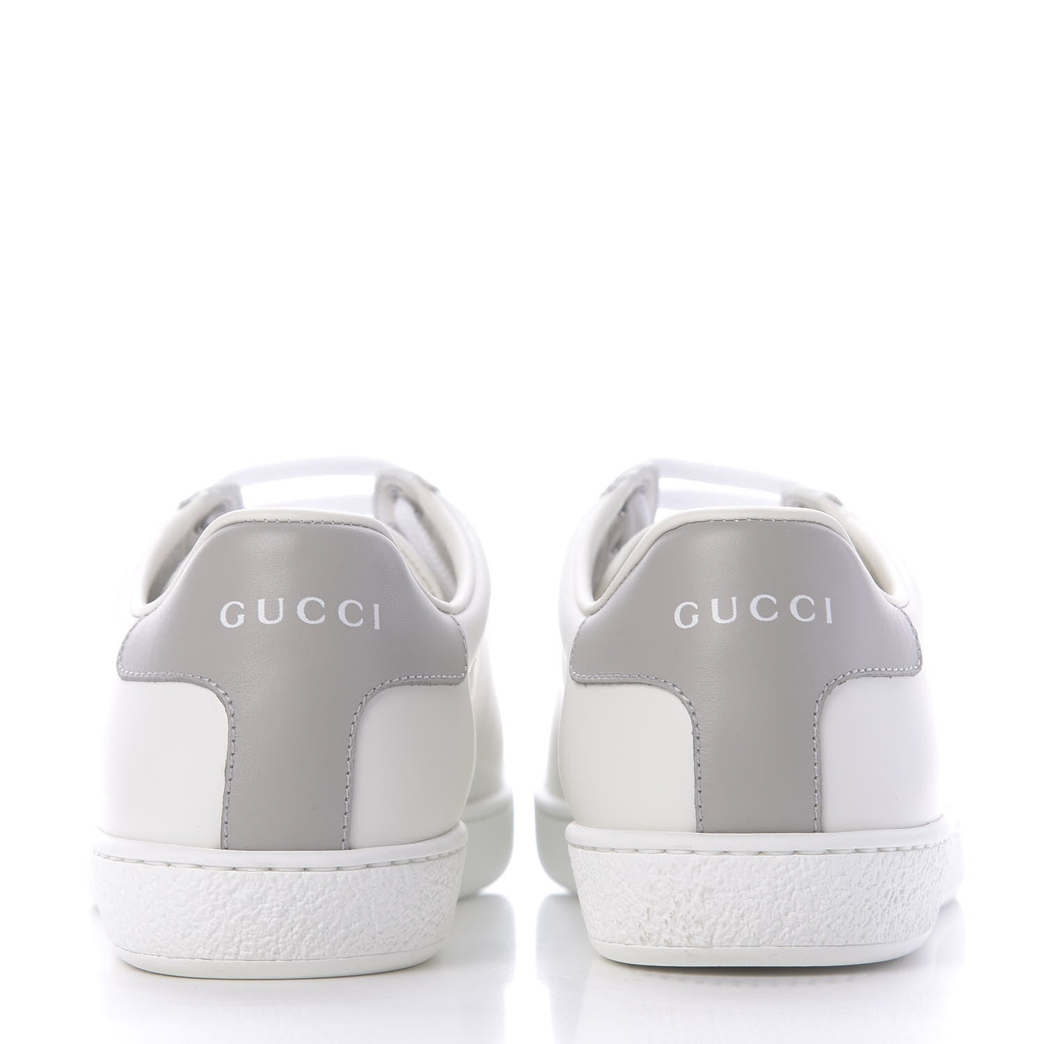Gucci Calfskin Interlocking G Perforated Womens Ace Sneakers 37 White Grey Sky 7 of 11