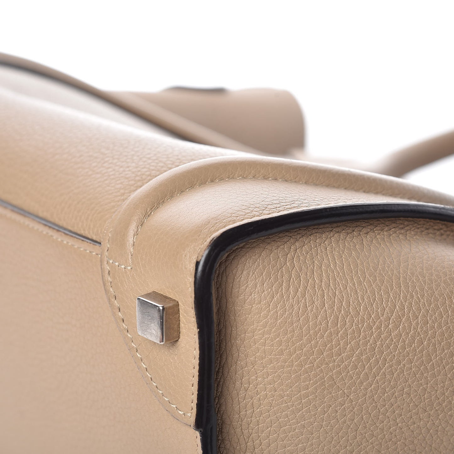 Drummed Calfskin Micro Luggage Dune