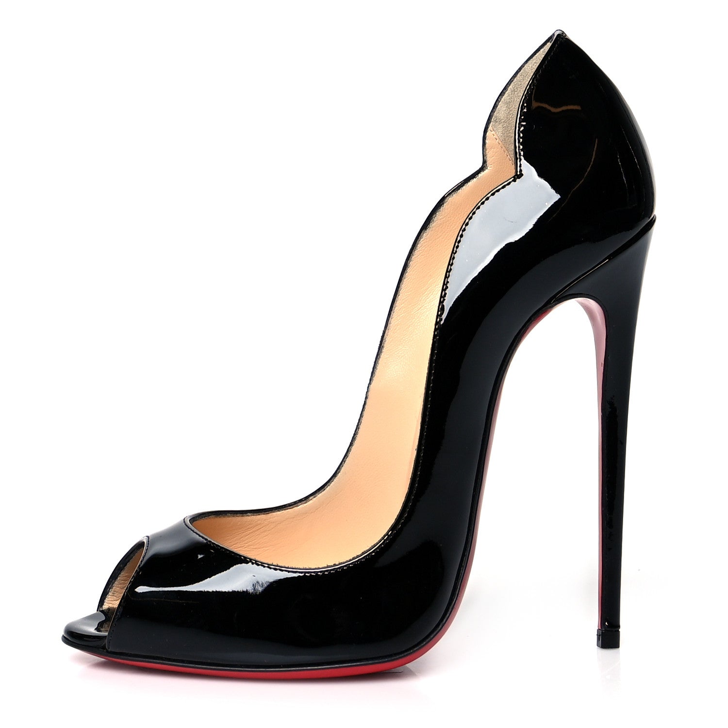Christian Louboutin Patent Hot Wave 130 Pumps 38.5 Black 1 of 8