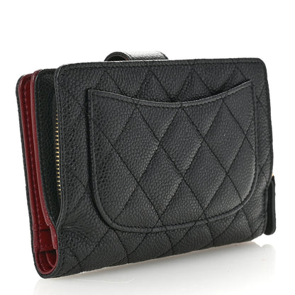 Chanel Caviar Quilted Zipped Pocket Wallet Black 3 of 8