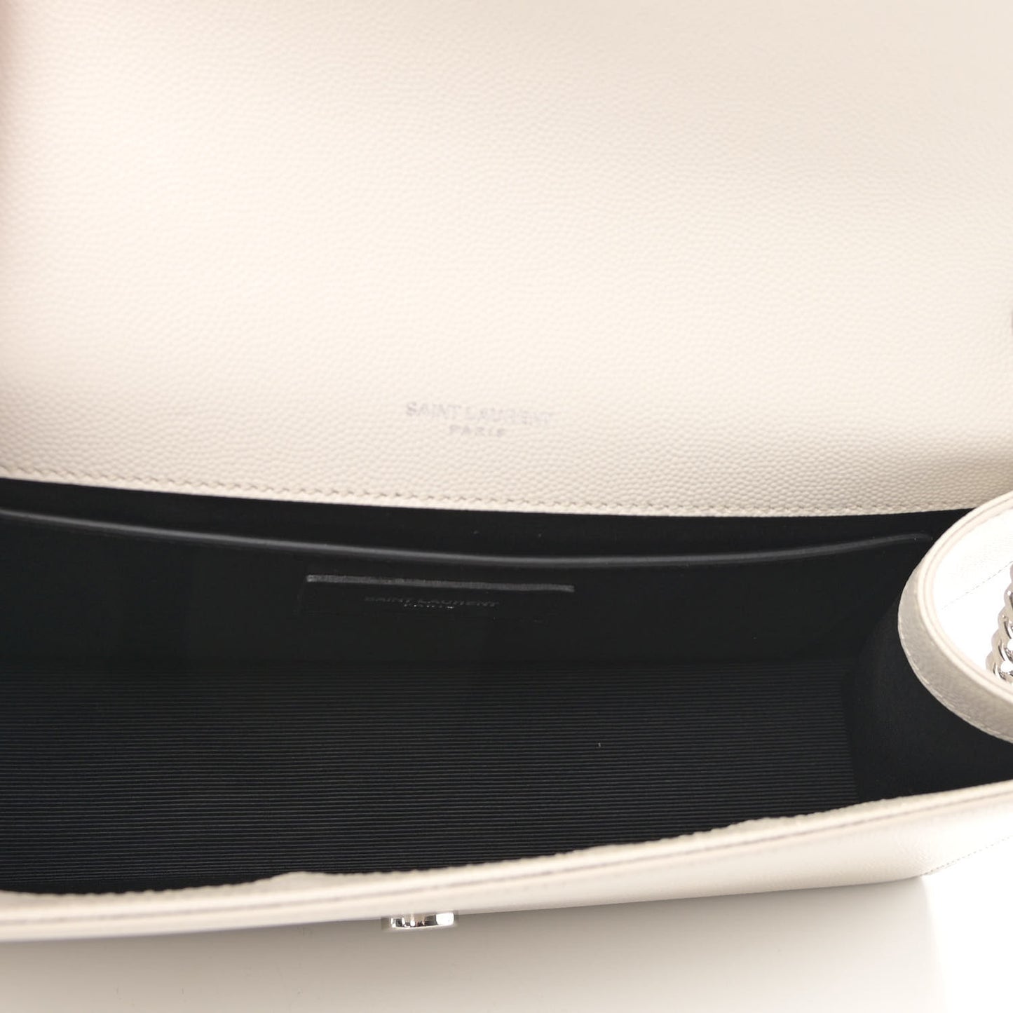 Grain De Poudre Medium Classic Monogram Kate Satchel Icy White