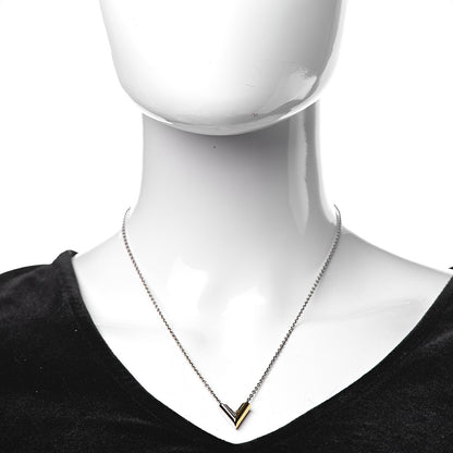 Louis Vuitton Essential V Necklace Silver 2 of 4