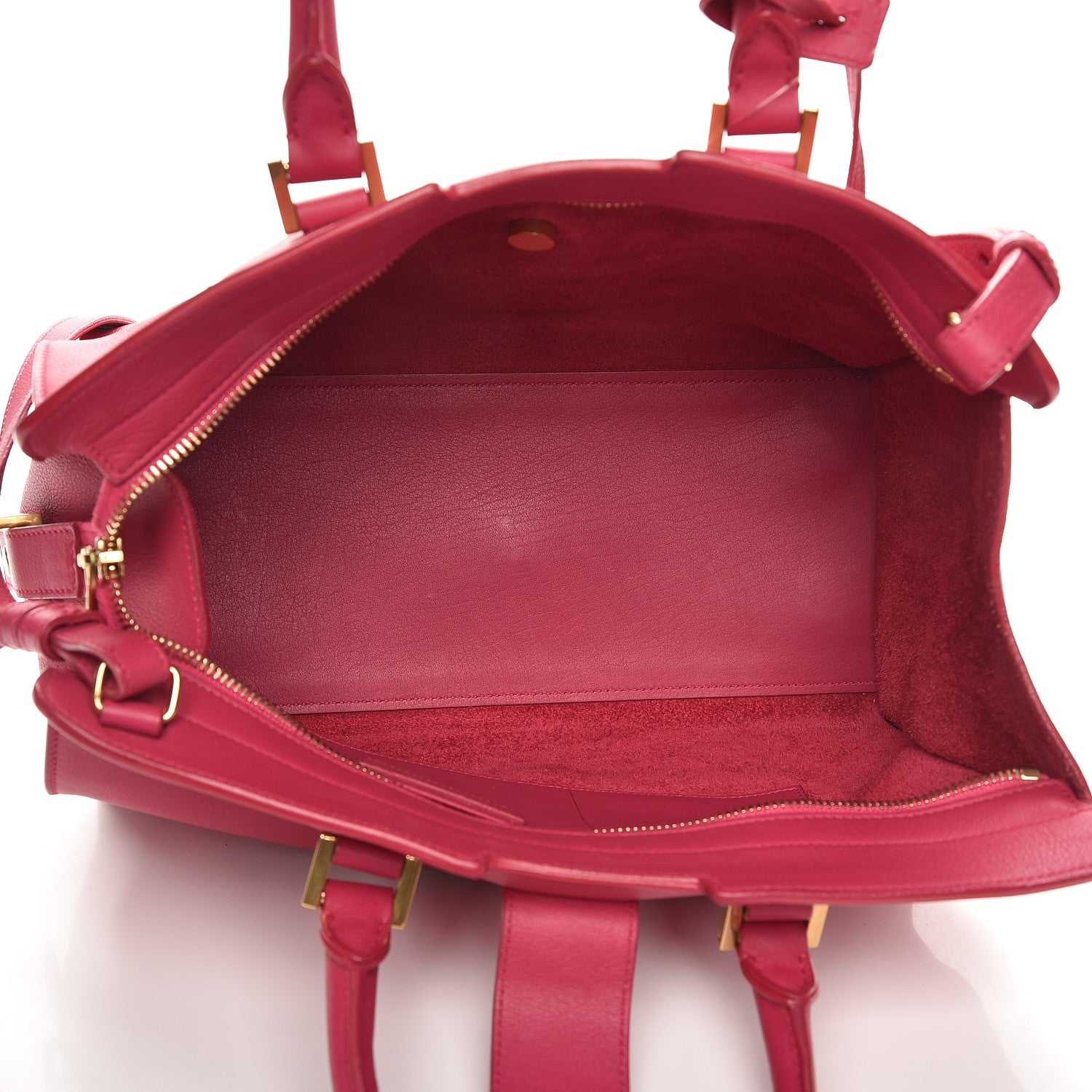 Saint Laurent Calfskin Small Classic Y Cabas Fuchsia 6 of 9
