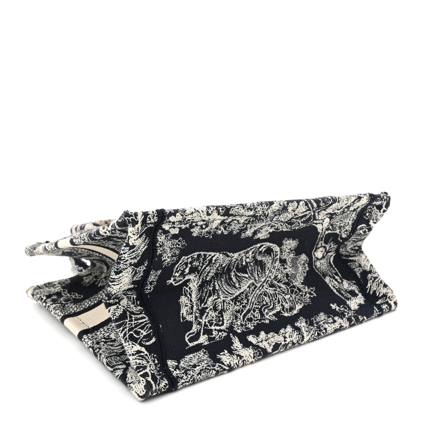Canvas Embroidered Small Dioriviera Toile De Jouy Book Tote Blue