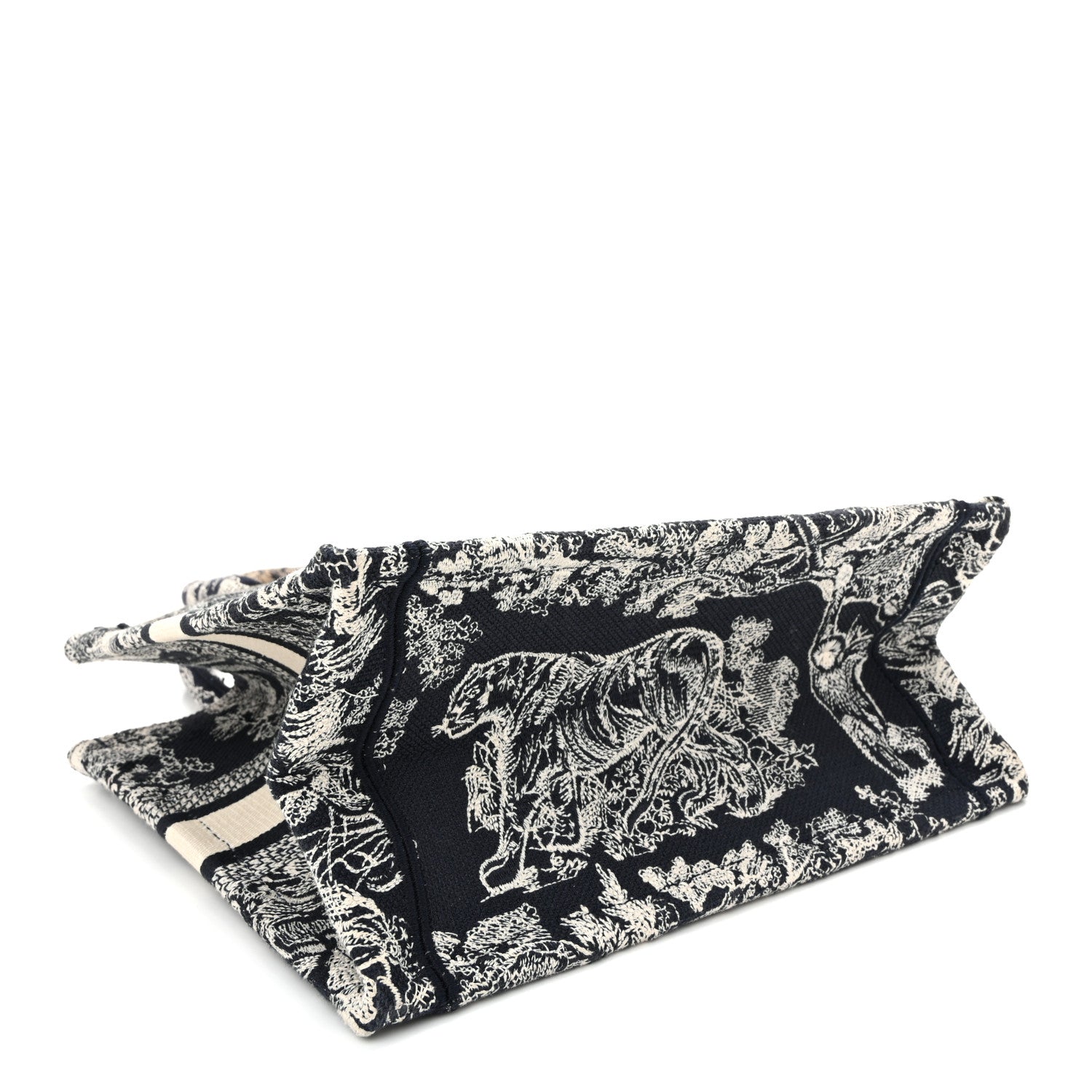 Christian Dior Canvas Embroidered Small Dioriviera Toile De Jouy Book Tote Blue 4 of 12