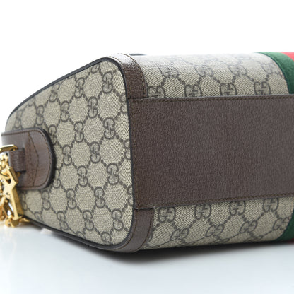 Gucci GG Supreme Monogram Web Medium Ophidia Boston Brown 9 of 10