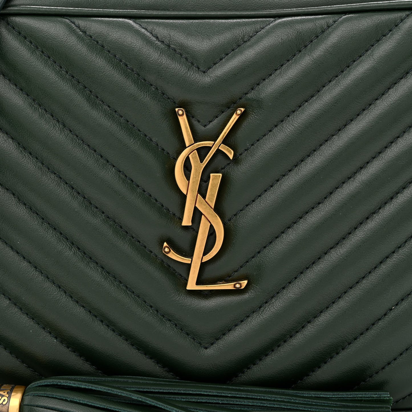 Calfskin Matelasse Monogram Lou Camera Bag Military Green