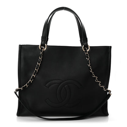 Chanel Calfskin CC Zipped Shopping Tote Black 1 of 10