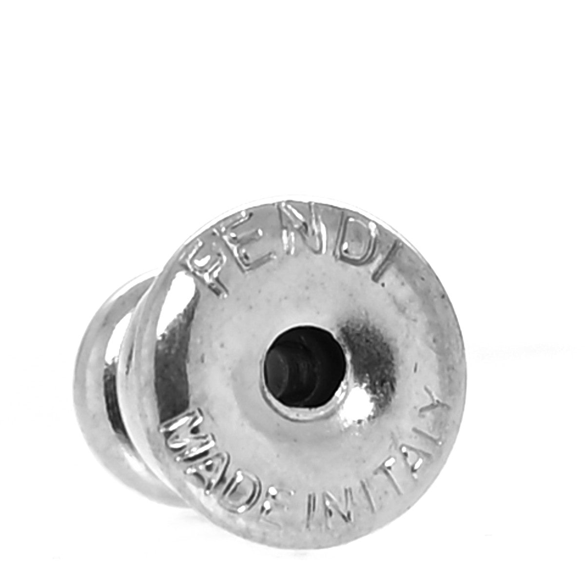 Fendi Metal Signature Earrings Silver 4 of 5