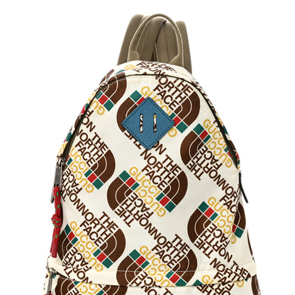 Gucci X THE NORTH FACE Econyl Nylon Medium Backpack Brown White 9 of 16