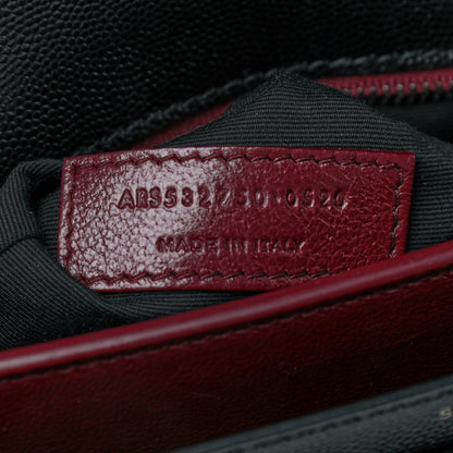 Saint Laurent Grain De Poudre Monogram Cassandra Clasp Bag Black Rouge Legion 7 of 10