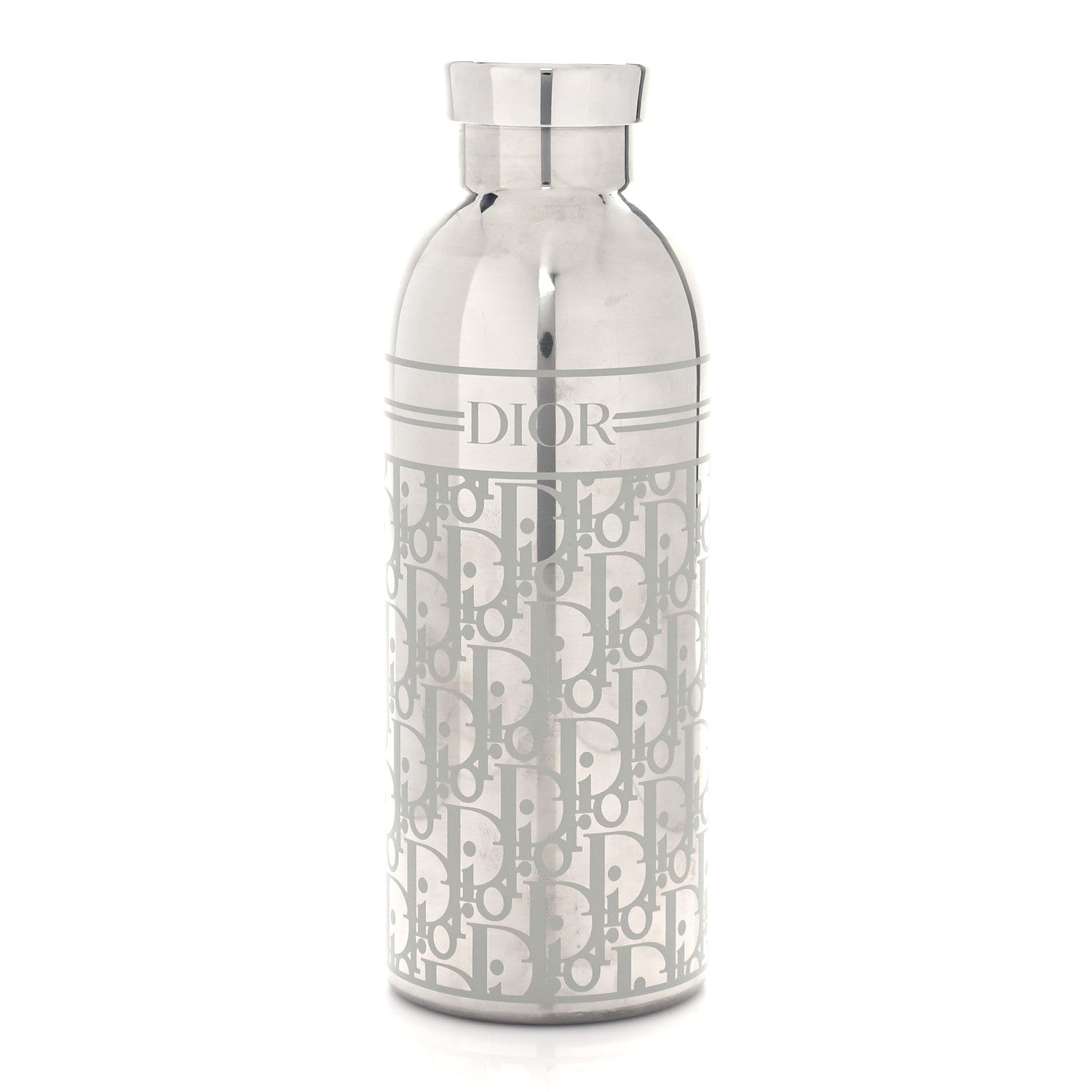 Christian Dior Oblique Stainless Steel Aqua Bottle Platinum 1 of 4