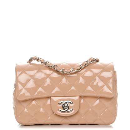 Chanel Patent Calfskin Quilted Mini Rectangular Flap Light Pink 1 of 8