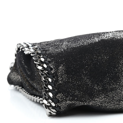 Stella McCartney Chamois Shiny Dotted Mini Falabella Fold Over Tote Ruthenium 8 of 9