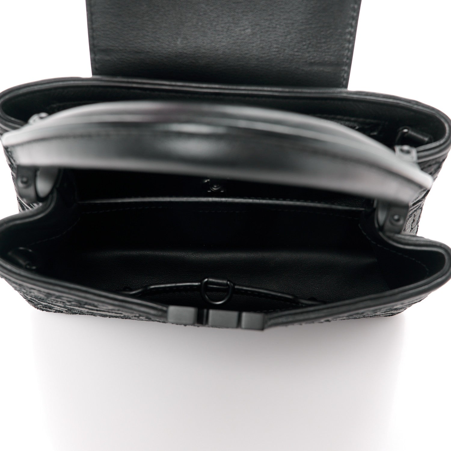 Louis Vuitton Velvet Dentelle Embroidery Capucines BB Black 5 of 9