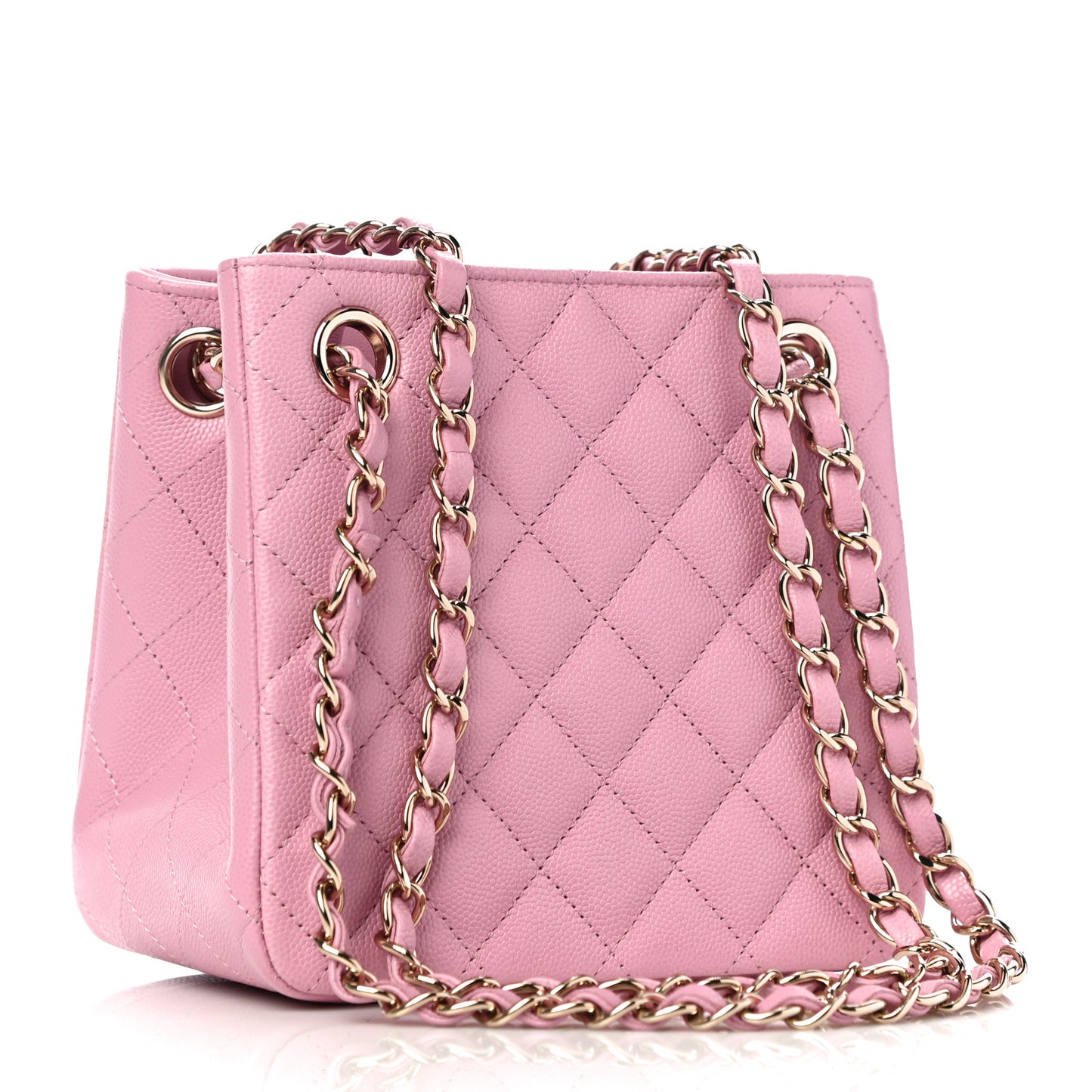 Caviar Quilted Mini Bucket Bag Pink