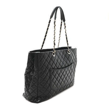 Chanel Lambskin Quilted Large Tote Black 3 of 10