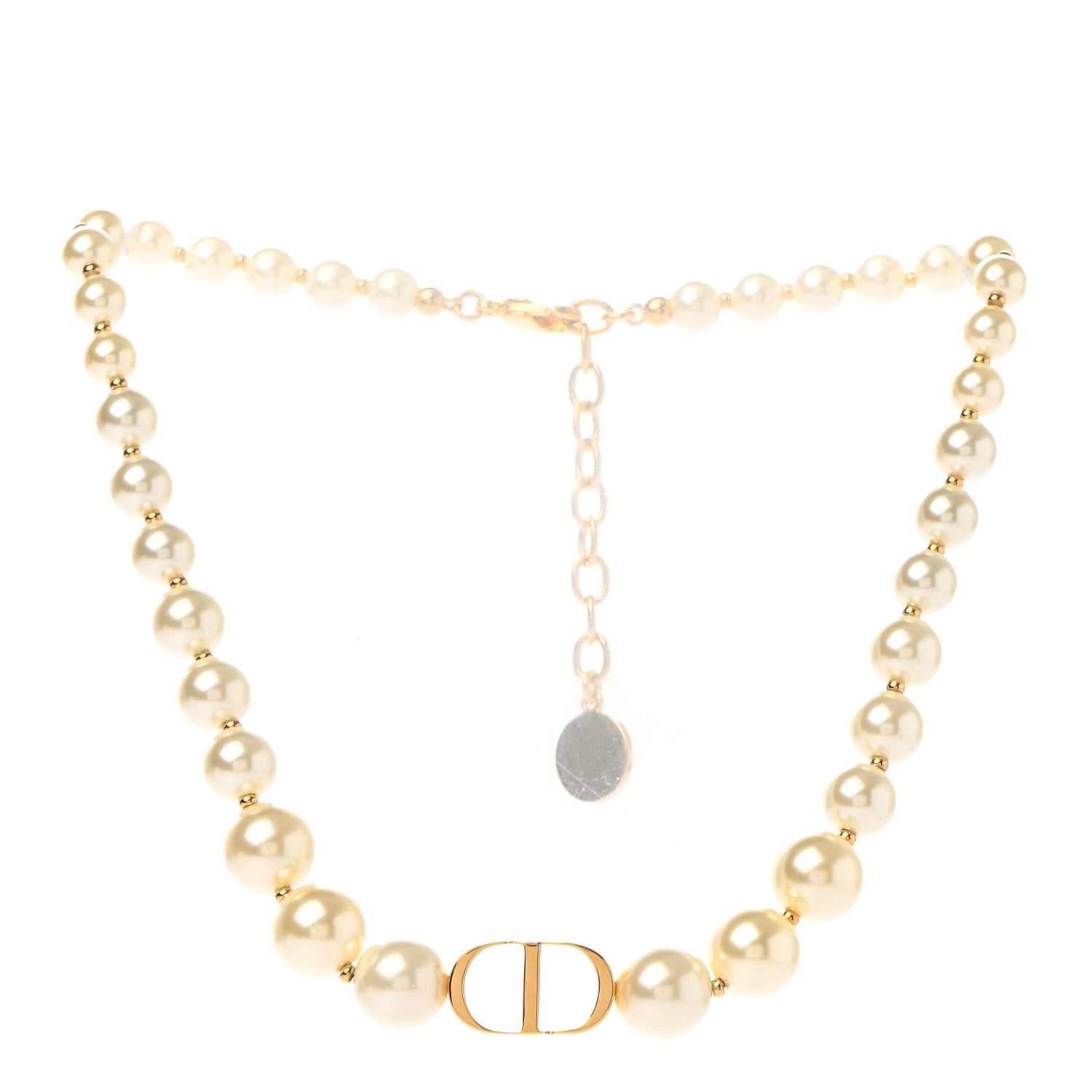Christian Dior Pearl 30 Montaigne Choker Necklace Gold 3 of 5