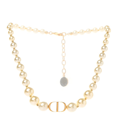 Christian Dior Pearl 30 Montaigne Choker Necklace Gold 3 of 5