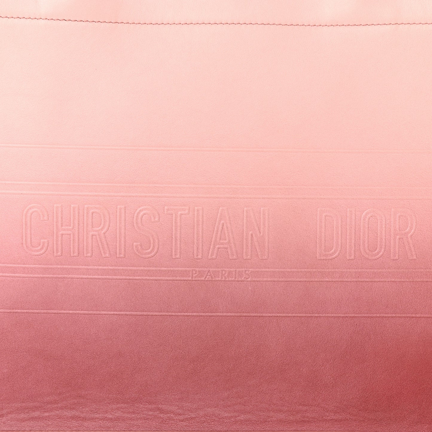 Gradient Smooth Calfskin Embossed Medium Book Tote Pink