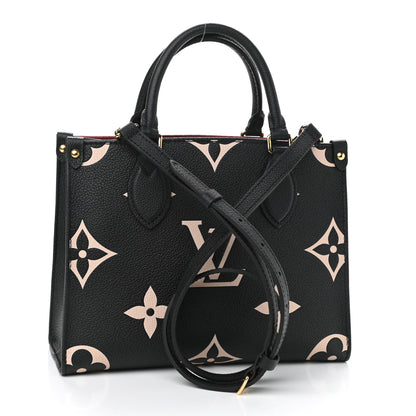 Louis Vuitton Empreinte Monogram Giant Onthego PM Black Beige 3 of 11