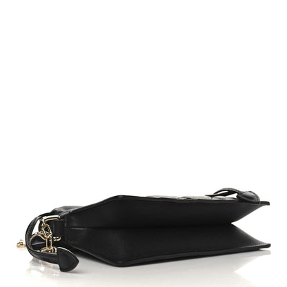 Christian Dior Lambskin Cannage Mini Top Handle Drawstring Bag Black 3 of 5