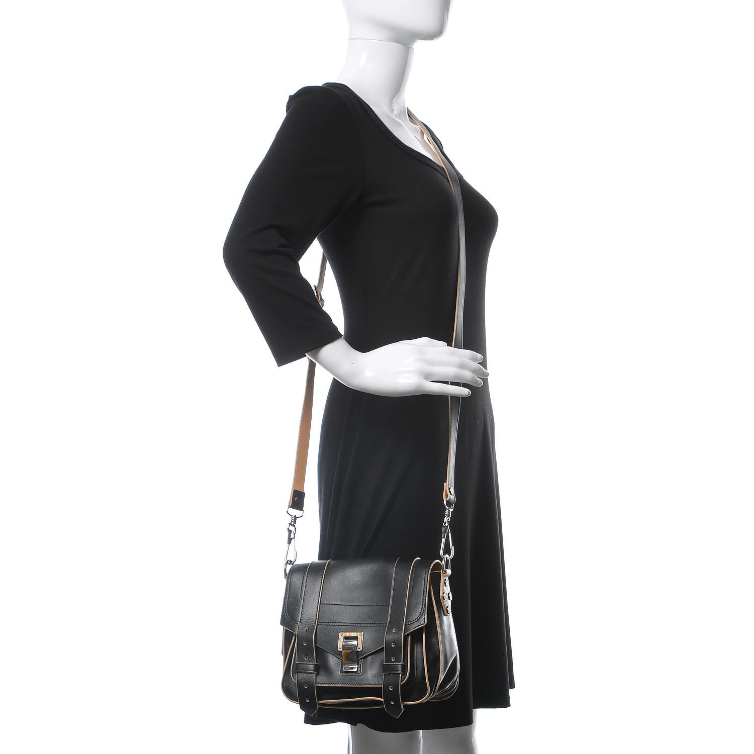 Proenza Schouler Calfskin Mini PS1 Pouch Messenger Black 2 of 20