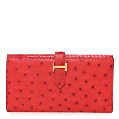 Hermes Ostrich Bearn Wallet 1 of 9