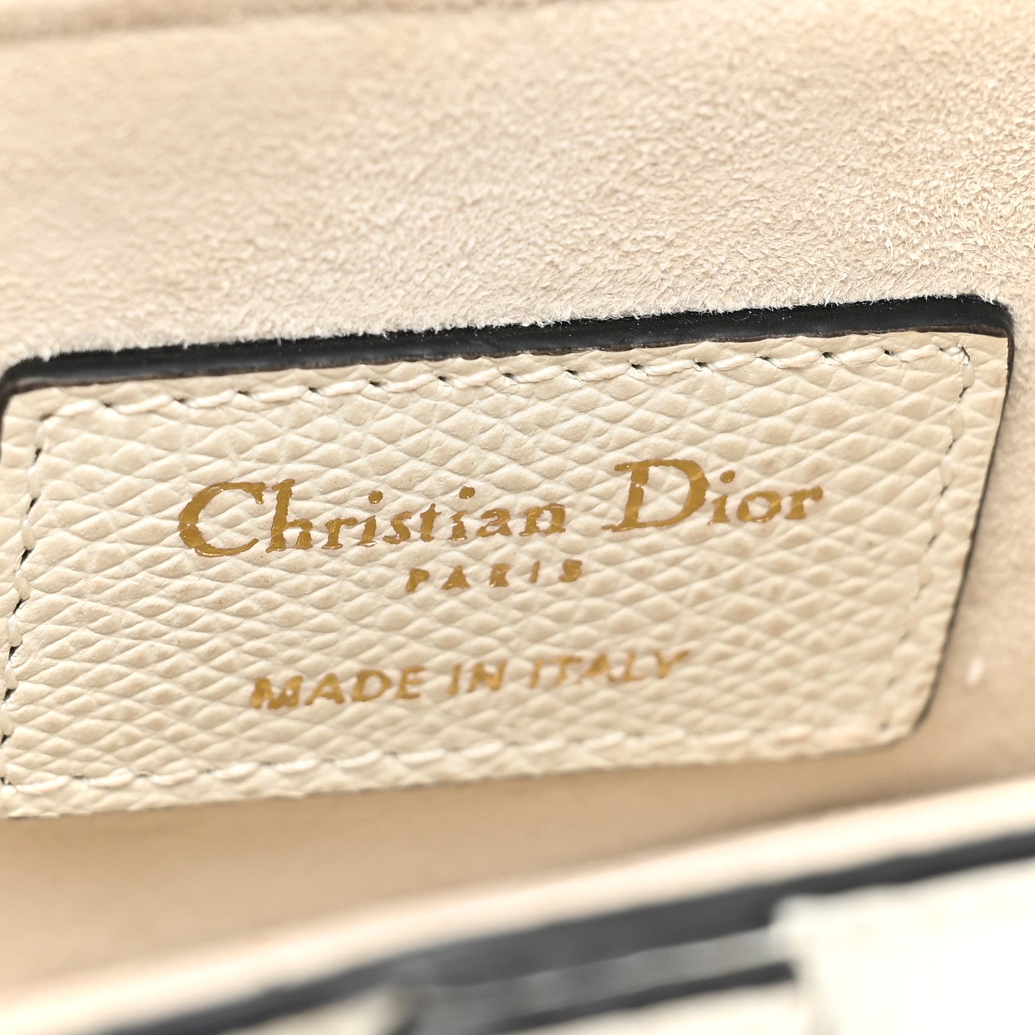 Christian Dior Grained Calfskin Mini Saddle Bag White 6 of 13