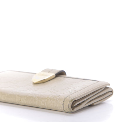 Gucci Guccissima Signoria Continental Wallet Off White 7 of 8